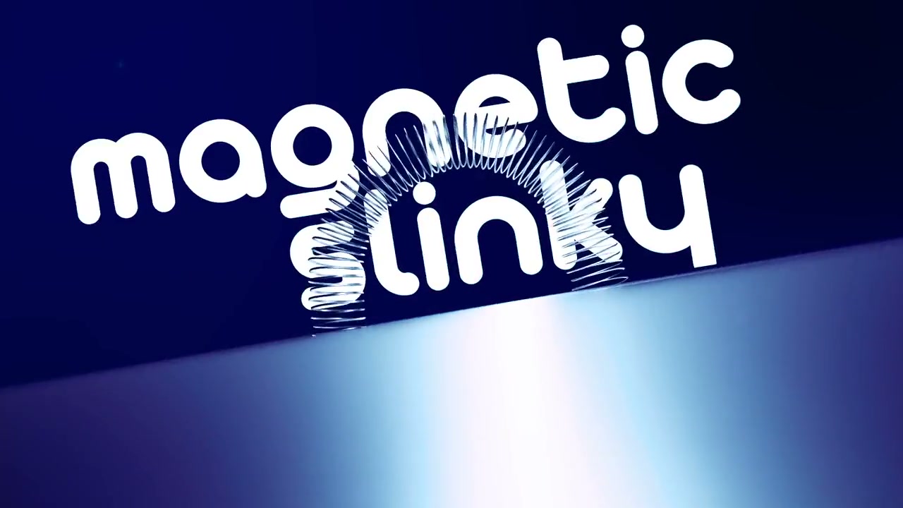 Magnetic Slinky typography scene